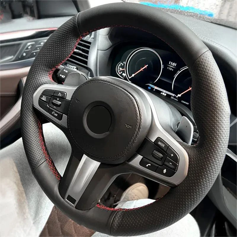 Car Perforated Microfiber Leather Steering Wheel Cover For BMW M Sport G30 G31 G32 G11 G20 G21 X3 G01 X4 G02 X5 G05 G14 G15 G16
Car Perforated Microfiber Leather Steering Wheel Cover For BMW M Sport G30 G31 G32 G11 G20 G21 X3 G01 X4 G02 X5 G05 G14 G15 G16