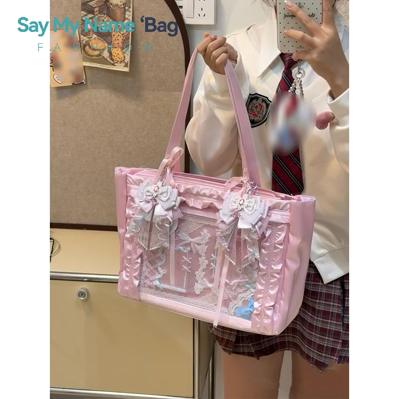 Женская сумка без аксессуаров Y2K Bag Ita Bag Прозрачная школьная сумка Японская сумка Jk Bow Розовая сумка на плечо Y2K
Женская сумка без аксессуаров Y2K Bag Ita Bag Прозрачная школьная сумка Японская сумка Jk Bow Розовая сумка на плечо Y2K
