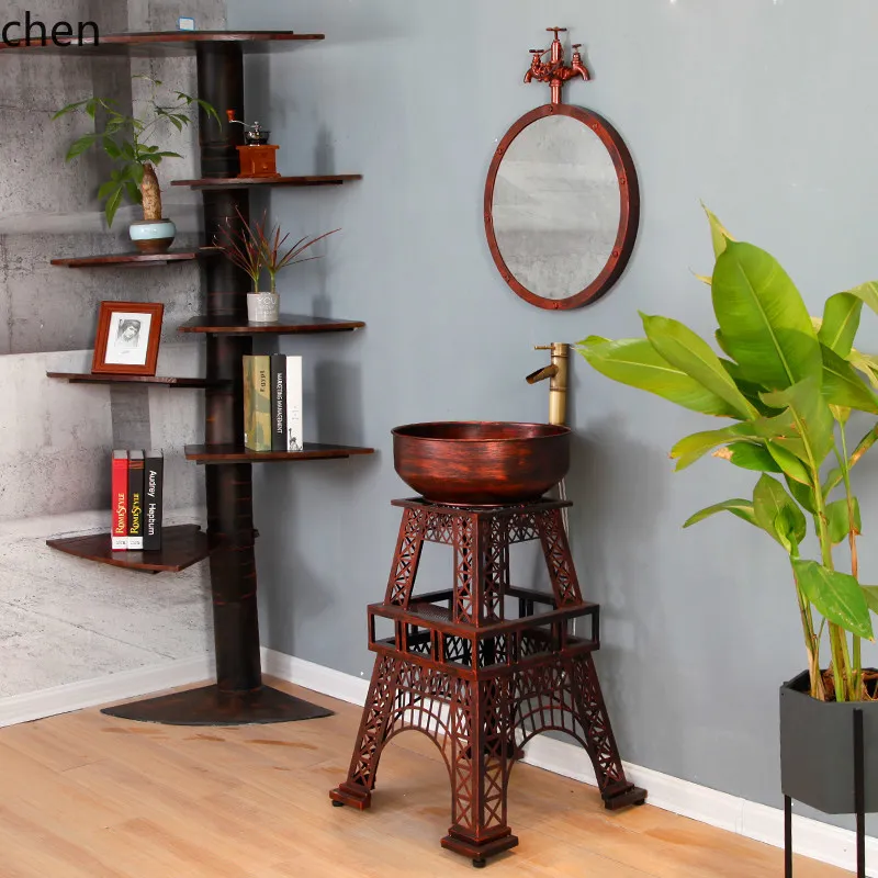 HYS Style Iron Art Vintage Creative Oil Drum Container Standing Basin Bathroom Floor-standing Washbasin
HYS Style Iron Art Vintage Creative Oil Drum Container Standing Basin Bathroom Floor-standing Washbasin
