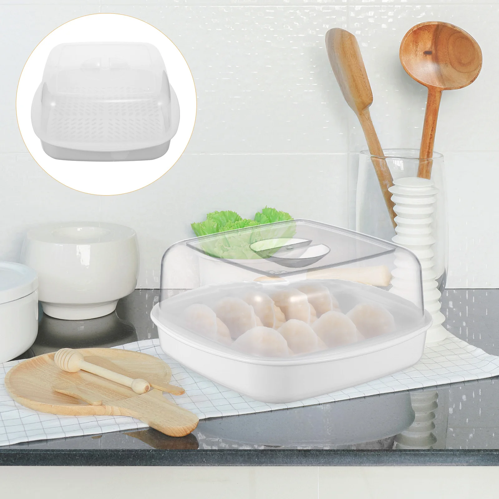 1pc Microwave Oven Rack Food Container Kitchen Pp Transparent Heat Resistant Cold Resistant Microwave Dustproof Cooking Steamer
1pc Microwave Oven Rack Food Container Kitchen Pp Transparent Heat Resistant Cold Resistant Microwave Dustproof Cooking Steamer