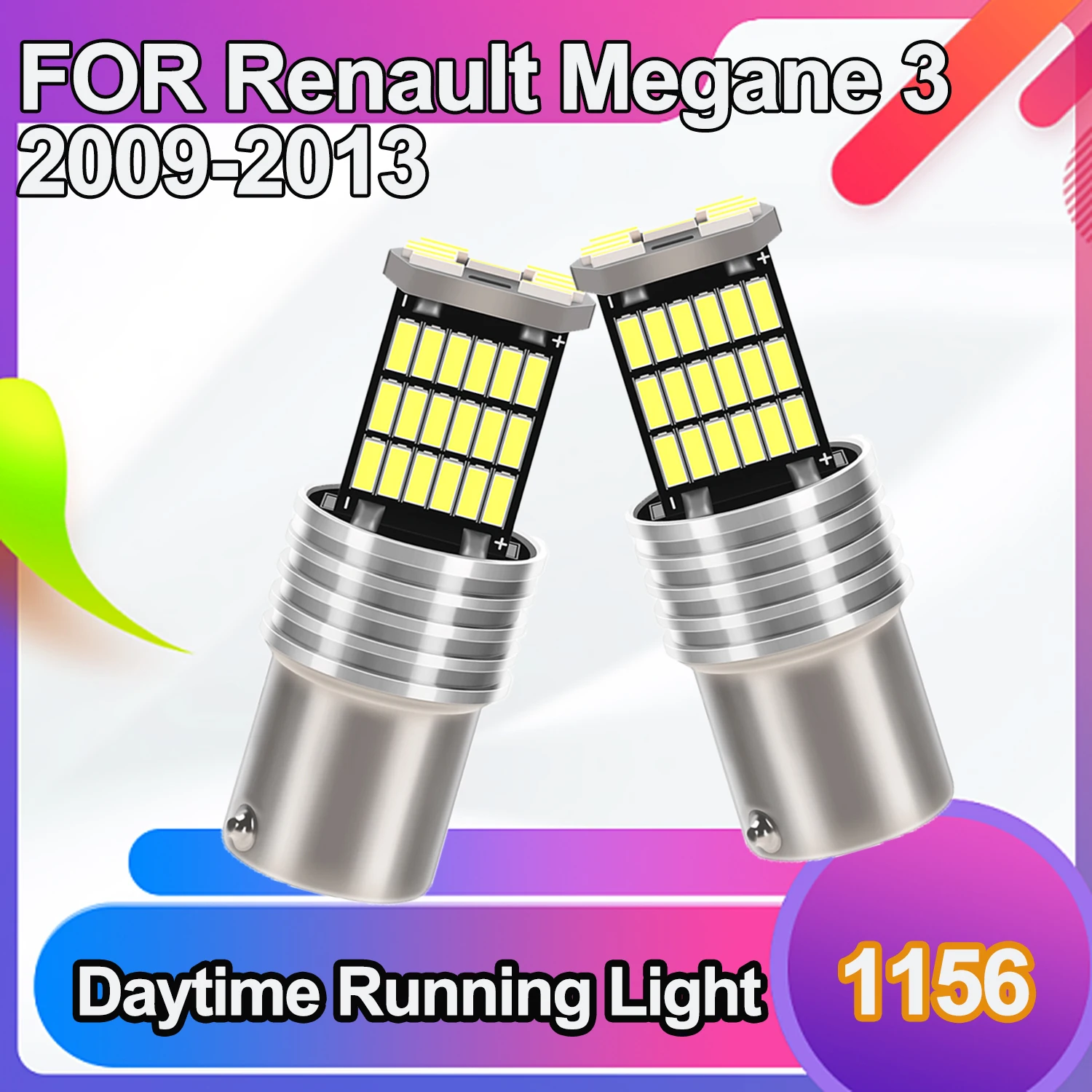 ДЛЯ Renault Megane 3 2009 2010 2011 2012 2013 МИНИ-светодиодные дневные ходовые огни DRL Лампа P21W BA15S 1156 Высокая интенсивность 45SMD
ДЛЯ Renault Megane 3 2009 2010 2011 2012 2013 МИНИ-светодиодные дневные ходовые огни DRL Лампа P21W BA15S 1156 Высокая интенсивность 45SMD