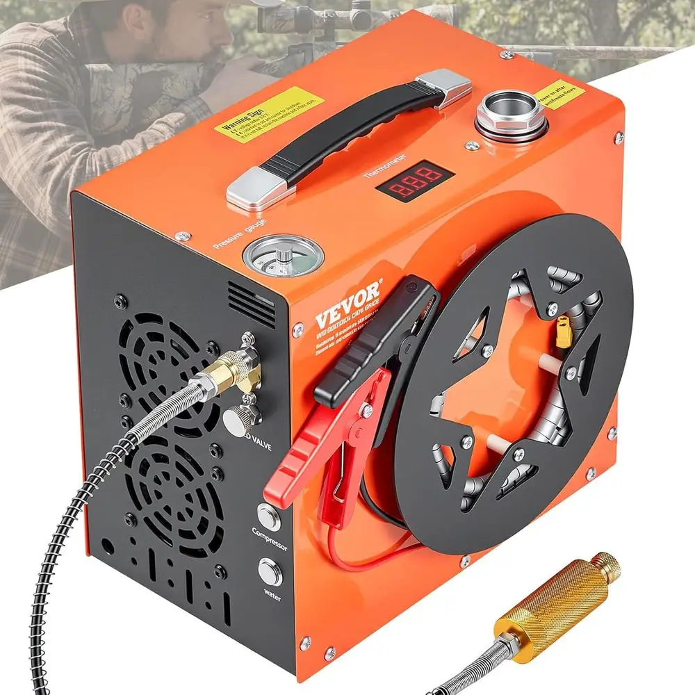 Портативный компрессор для PCP-пистолетов, 4500PSI/30Mpa, со встроенной системой охлаждения и автоматической остановкой | DC12V/AC120V Pain
Портативный компрессор для PCP-пистолетов, 4500PSI/30Mpa, со встроенной системой охлаждения и автоматической остановкой | DC12V/AC120V Pain