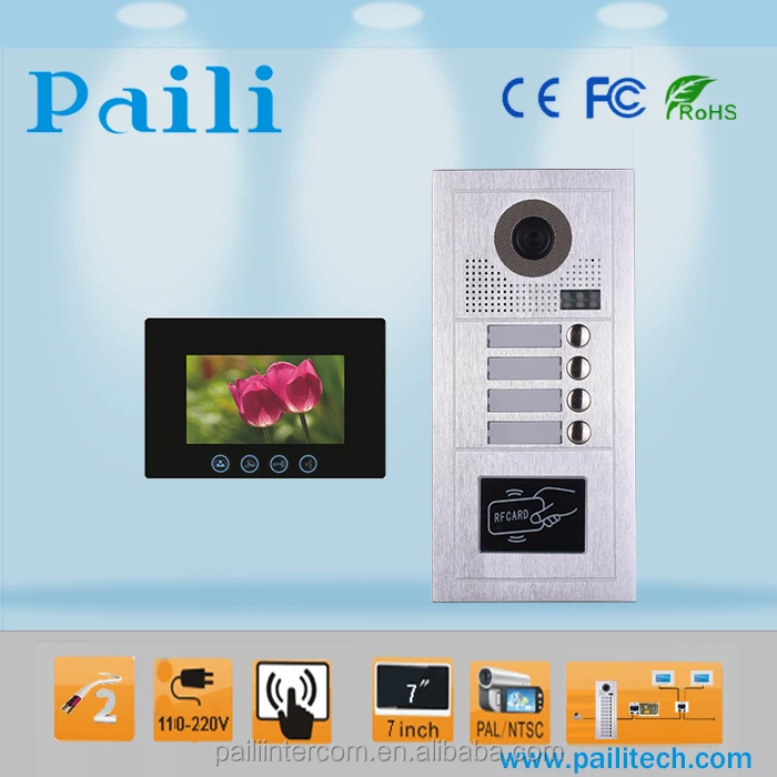 2-wire Apartment Doorbell entry system Video 2-wire Video Door Phone Intercom System
2-wire Apartment Doorbell entry system Video 2-wire Video Door Phone Intercom System