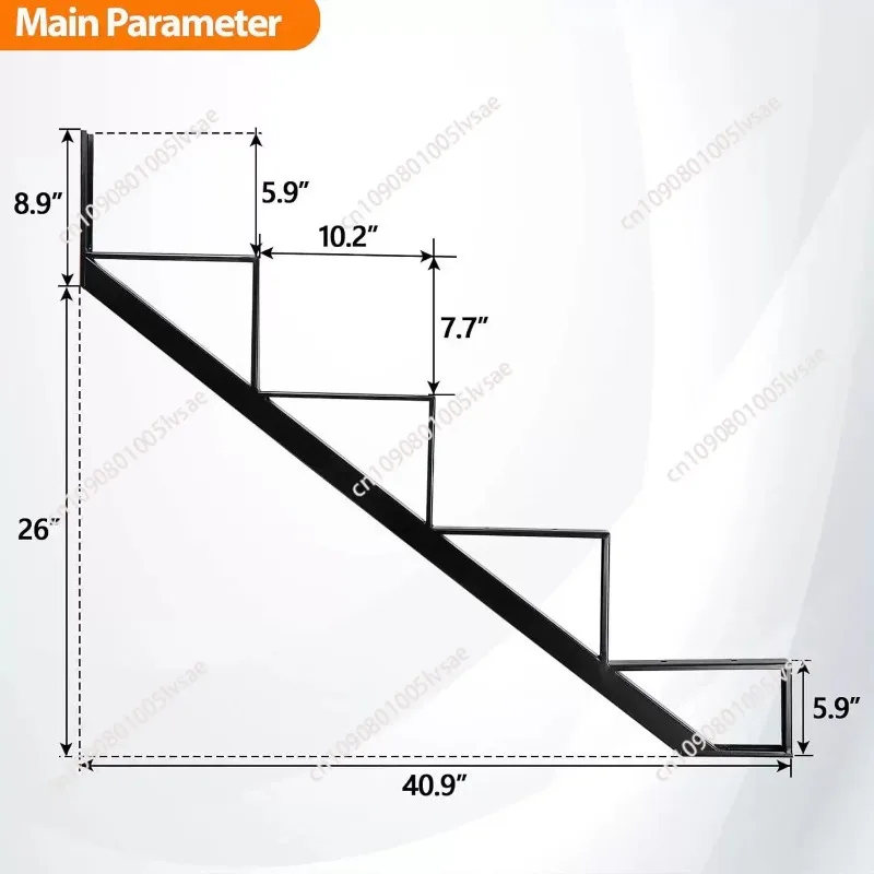 Steel Stair Stringer 4 Step-2 pcs, Pre-drilled Holes Steel Stair Riser for Deck Height 35in,Heavy Duty Outdoor Steps
Steel Stair Stringer 4 Step-2 pcs, Pre-drilled Holes Steel Stair Riser for Deck Height 35in,Heavy Duty Outdoor Steps