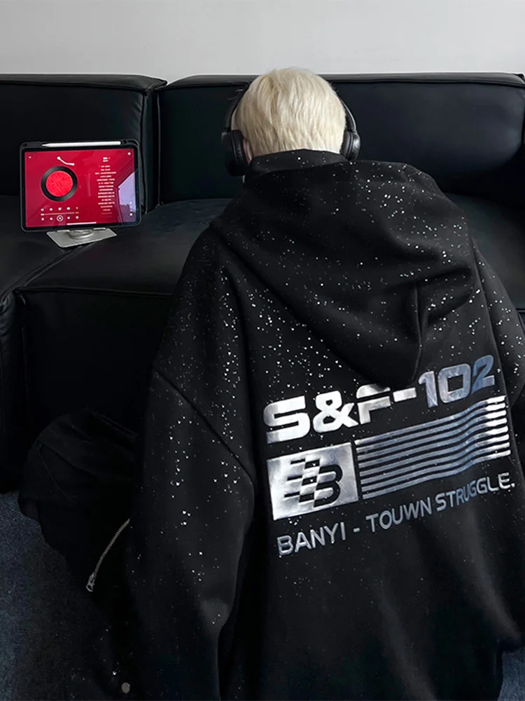 Мужская толстовка Hustle на молнии с принтом звезд, плотная, в американском уличном стиле, весна-осень, свободный крой
Мужская толстовка Hustle на молнии с принтом звезд, плотная, в американском уличном стиле, весна-осень, свободный крой