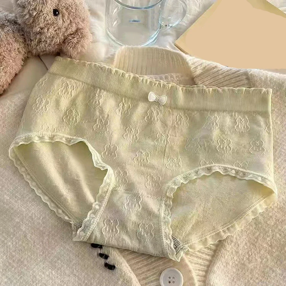Apricot Comfortable Panties Cute Sweet Briefs Bow Shaper Vacation Home Wear Bow Design Underwear Brand New Condition
Apricot Comfortable Panties Cute Sweet Briefs Bow Shaper Vacation Home Wear Bow Design Underwear Brand New Condition