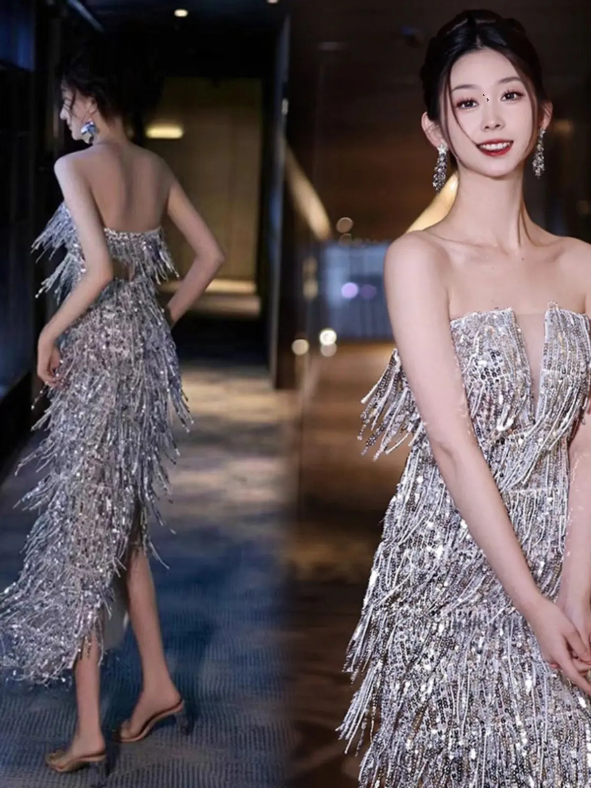 Серебряное вечернее платье Dr Faionable для выпускного бала, дня рождения, юбилея, корпоративных мероприятий, церемоний и торжественных вечеров
Серебряное вечернее платье Dr Faionable для выпускного бала, дня рождения, юбилея, корпоративных мероприятий, церемоний и торжественных вечеров