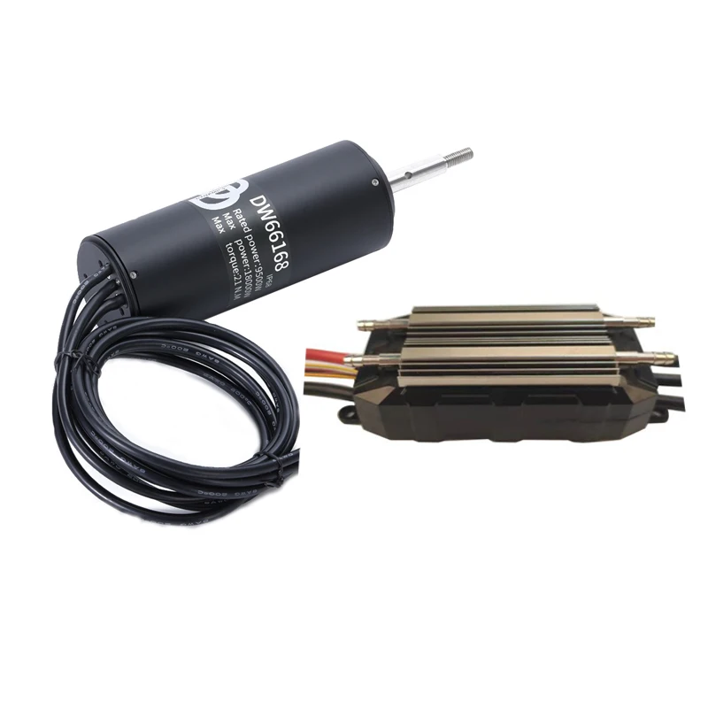 DW66168 6650W 53V Waterproof Brushless Motor with Propeller and 300A ESC for ROV and Underwater Applications
DW66168 6650W 53V Waterproof Brushless Motor with Propeller and 300A ESC for ROV and Underwater Applications