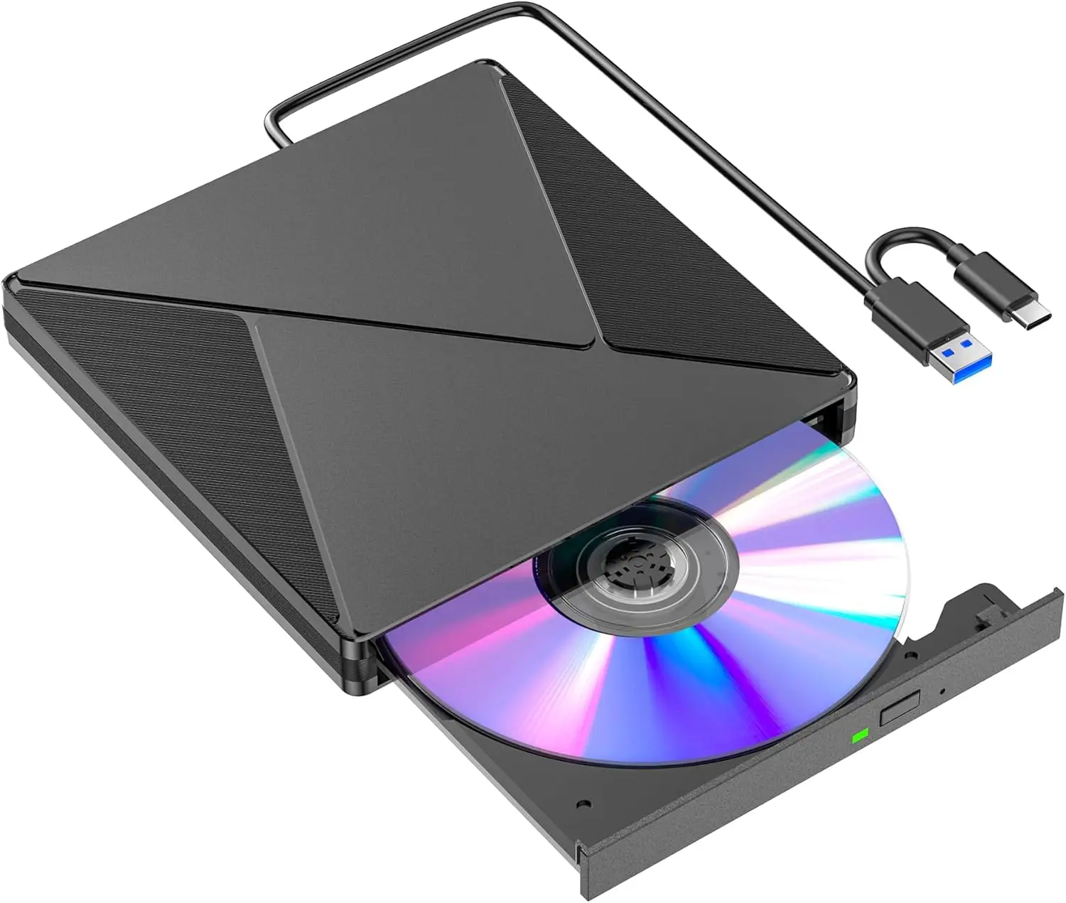 External CD DVD Drive USB 3.0 Type-C Slim Portable CD DVD +/-RW ROM Player Burner Reader for Laptop Desktop MacBook Windows XP
External CD DVD Drive USB 3.0 Type-C Slim Portable CD DVD +/-RW ROM Player Burner Reader for Laptop Desktop MacBook Windows XP