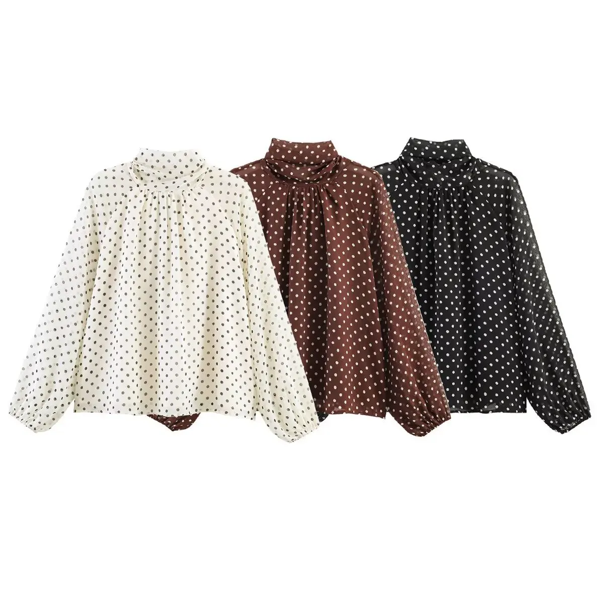 Spring 2026 Fashionable Three-Color Shirts Polka Dot Butterfly Knot Tops Versatile Simple Design for Everyday Wear
Spring 2026 Fashionable Three-Color Shirts Polka Dot Butterfly Knot Tops Versatile Simple Design for Everyday Wear