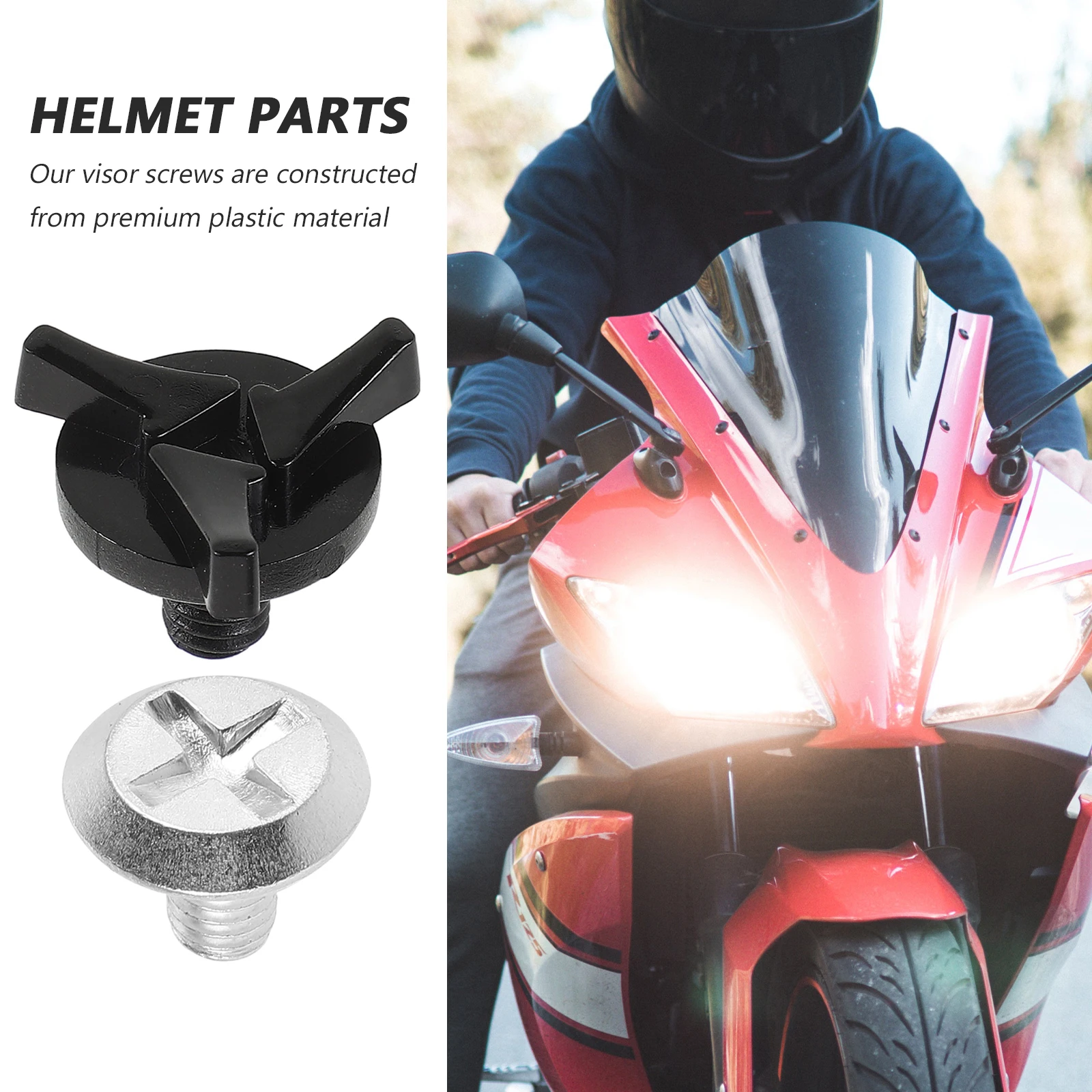 7 Pieces Motorcycle Screws Kit Plastic Dirt Bike Visor Repair Replacement Parts Accessories Helmets Attachment
7 Pieces Motorcycle Screws Kit Plastic Dirt Bike Visor Repair Replacement Parts Accessories Helmets Attachment