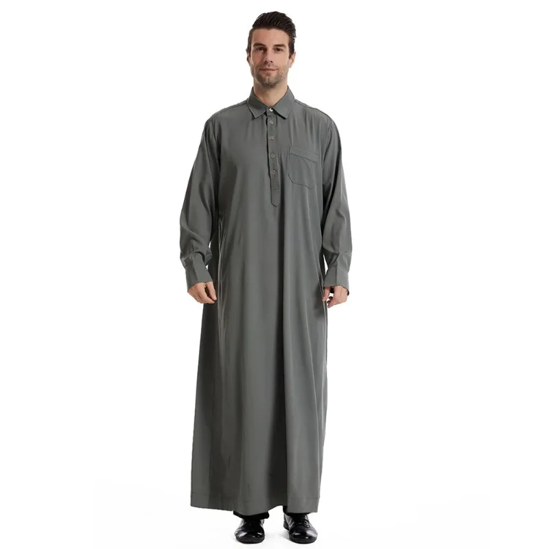 Arabic Men Robe Casual Long Sleeve Maxi Dress Islam Button Muslim Clothing Ramadan Jubba Thobe Dubai Turkey Abaya Jilbab Caftan
Arabic Men Robe Casual Long Sleeve Maxi Dress Islam Button Muslim Clothing Ramadan Jubba Thobe Dubai Turkey Abaya Jilbab Caftan