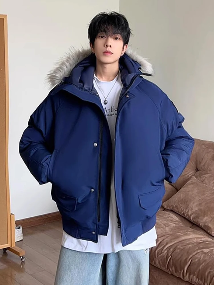 Thiened Winter Parka Coat with Hood And Fur Collar for Men And Women Warm And Sli Cotton Jaet Youth Faion Trend
Thiened Winter Parka Coat with Hood And Fur Collar for Men And Women Warm And Sli Cotton Jaet Youth Faion Trend