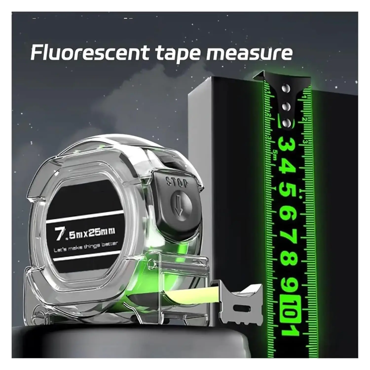 3/5/7.5/10M Self-Locking Tape Measure Fluorescent Tape Measure High Precision Thickened Wear-resistant Drop-proof Tape Measure
3/5/7.5/10M Self-Locking Tape Measure Fluorescent Tape Measure High Precision Thickened Wear-resistant Drop-proof Tape Measure