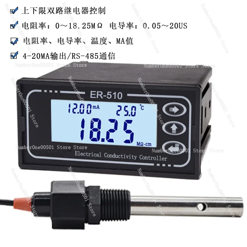 Измеритель удельного сопротивления, измеритель электропроводности, TDS-метр, EC-метр, датчик электропроводности, электродный датчик RM-220/ER-510.LBW095.
Измеритель удельного сопротивления, измеритель электропроводности, TDS-метр, EC-метр, датчик электропроводности, электродный датчик RM-220/ER-510.LBW095.