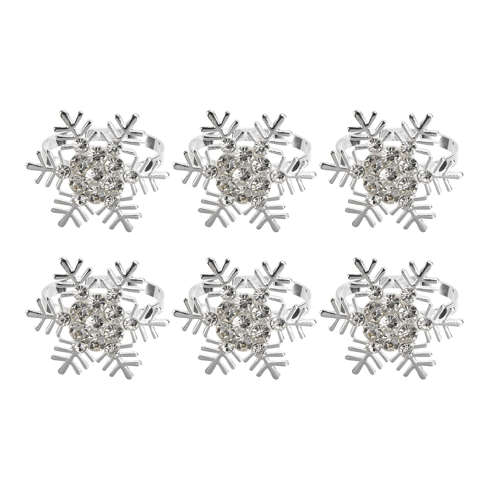 6pcs Silver Snowflake Napkin Rings Elegant Christmas Decorations Bridal Shower Wedding Table Settings Holiday Accessories
6pcs Silver Snowflake Napkin Rings Elegant Christmas Decorations Bridal Shower Wedding Table Settings Holiday Accessories