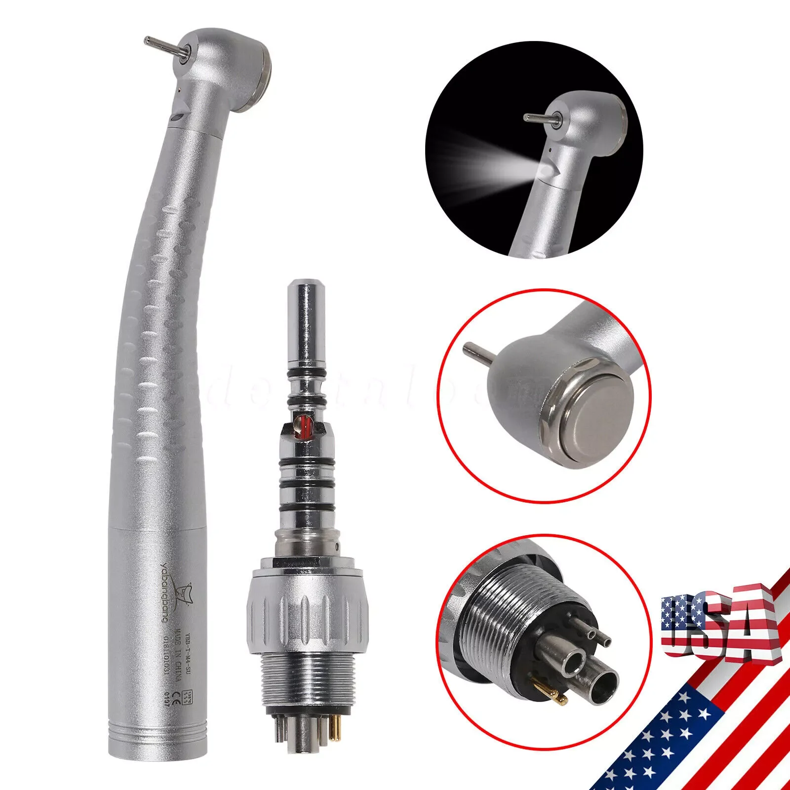 Dental Fiber Optic High Speed Handpiece Push Button Large Head Turbine With 6Hole Multiflex Lux Quick Coupler Fit Kavo
Dental Fiber Optic High Speed Handpiece Push Button Large Head Turbine With 6Hole Multiflex Lux Quick Coupler Fit Kavo