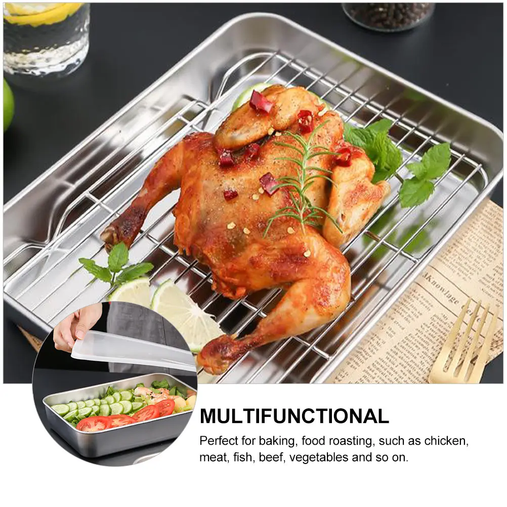 Stainless Steel Pan Net Japanese Style Roasting Tray Nonstick BBQ Rack Nonstick Roasting Net Set Easy Clean Dishwasher Safe
Stainless Steel Pan Net Japanese Style Roasting Tray Nonstick BBQ Rack Nonstick Roasting Net Set Easy Clean Dishwasher Safe