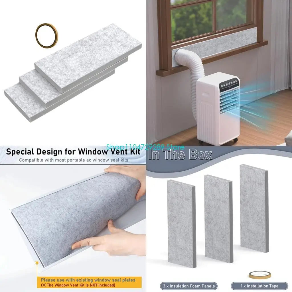 D8KE 3PCS Felt Foam Insulation Panels for Air Conditioning Window Seal Adjustable
D8KE 3PCS Felt Foam Insulation Panels for Air Conditioning Window Seal Adjustable