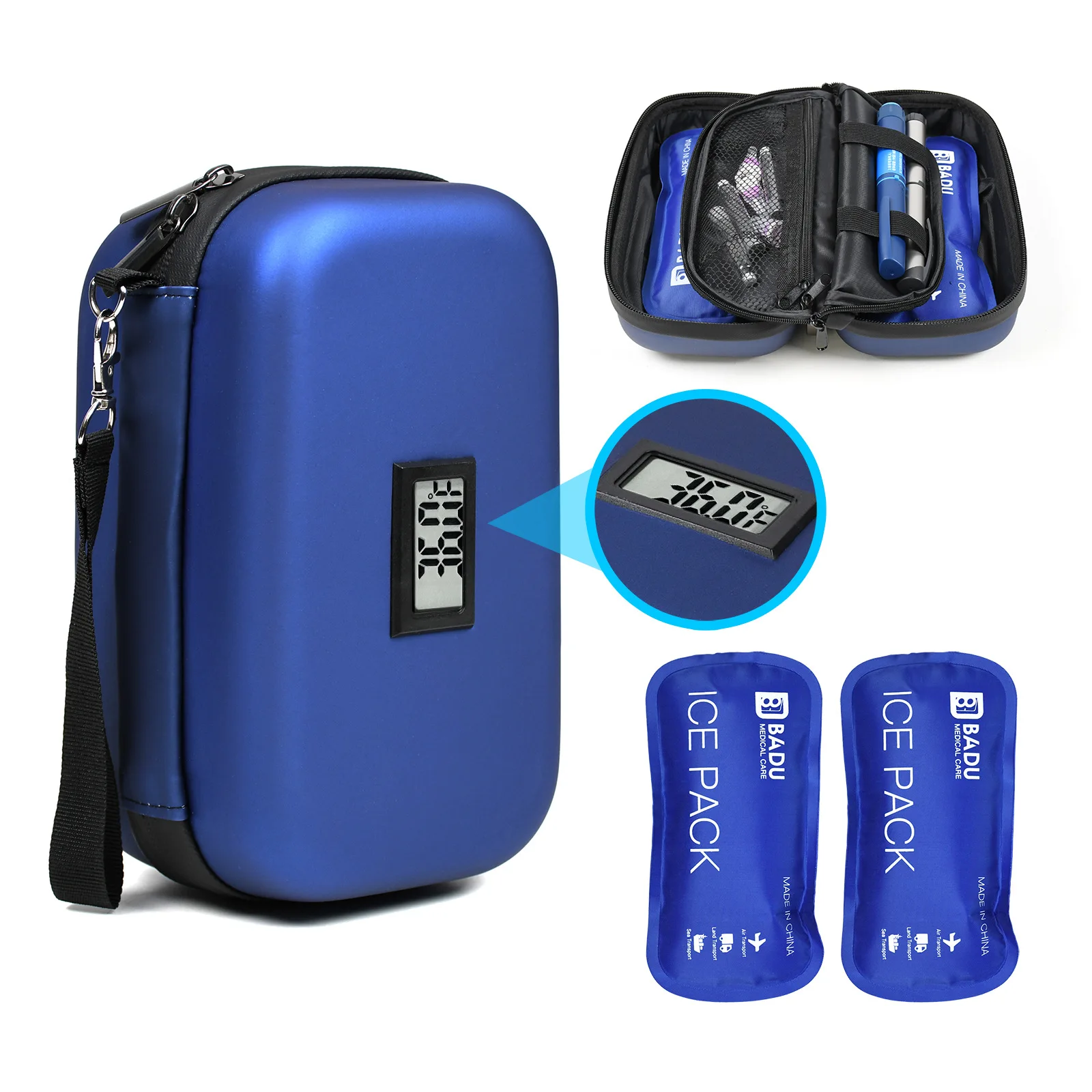 Waterproof Insulin Cooling Travel Case LCD Temperature Display Heat Insulation Diabetic Medication Storage Portable Cooler Box
Waterproof Insulin Cooling Travel Case LCD Temperature Display Heat Insulation Diabetic Medication Storage Portable Cooler Box