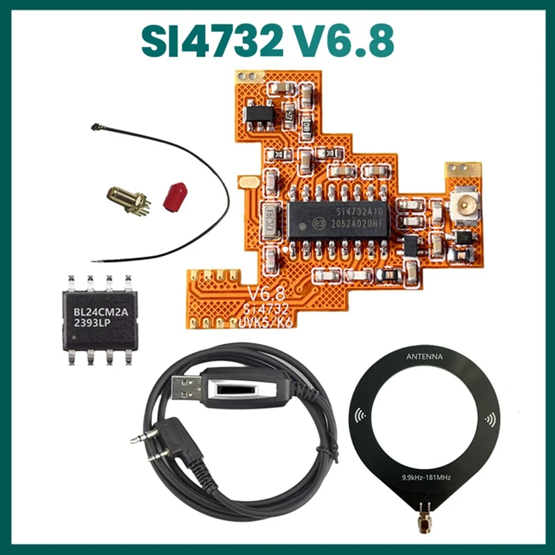 SI4732 V6.8 FPC Module+512KB Chip+Writing Cable Kit For Quansheng K5 K6 Shortwave Full Band/Single Sideband Reception
SI4732 V6.8 FPC Module+512KB Chip+Writing Cable Kit For Quansheng K5 K6 Shortwave Full Band/Single Sideband Reception