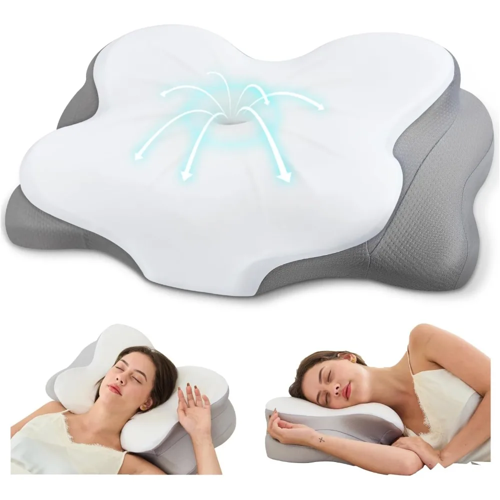 Cervical Neck Pillow, Odorless Ergonomic Memory Foam Pillows, Adjustable Memory Foam Neck Pillows with Breathable Pillowcase, Co
Cervical Neck Pillow, Odorless Ergonomic Memory Foam Pillows, Adjustable Memory Foam Neck Pillows with Breathable Pillowcase, Co