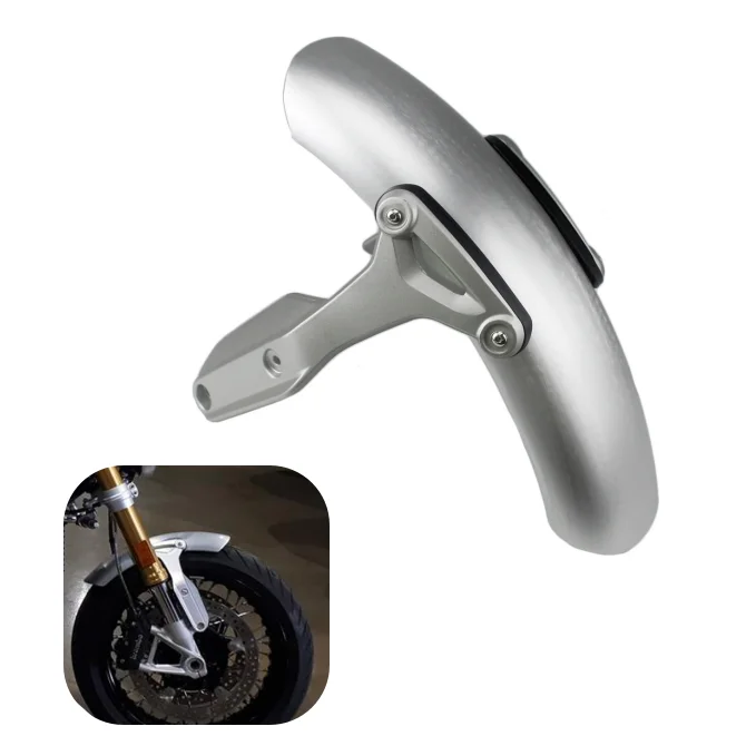 Silver Motorcycle Front Wheel Hugger Mudguards Aluminum Fender w/ Bracket Kit For BMW R NineT R9T R Nine t 2014-2018
Silver Motorcycle Front Wheel Hugger Mudguards Aluminum Fender w/ Bracket Kit For BMW R NineT R9T R Nine t 2014-2018