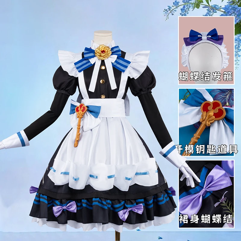 Miliastra Wonderland Costume Kawaii Maid Outfit Bow Dress Sweet Lolita Retro Twin Ponytails Cosplay Anime Game Genshin Impact
Miliastra Wonderland Costume Kawaii Maid Outfit Bow Dress Sweet Lolita Retro Twin Ponytails Cosplay Anime Game Genshin Impact