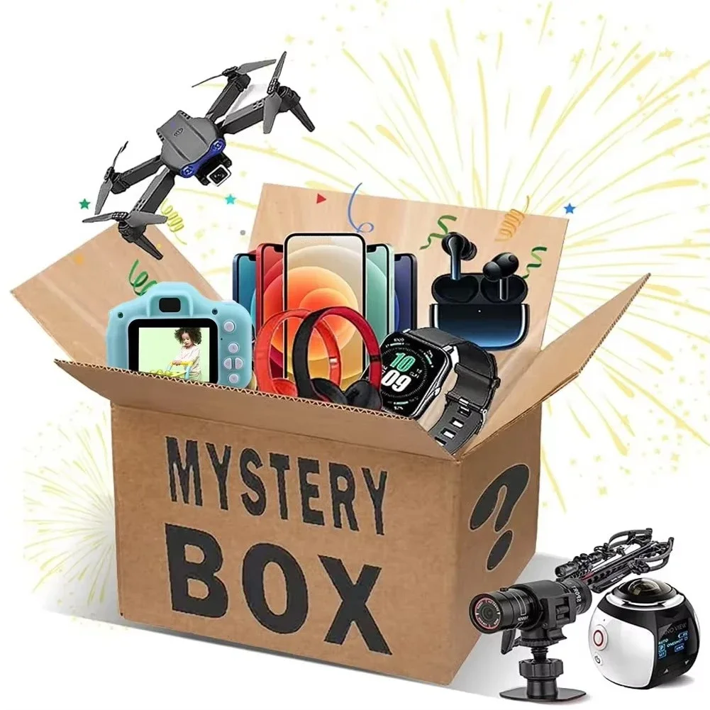 Random M Box Gift Luck Bag E Products elektronisch Box for Birthday, Includes Laptop, Smartwatch, Mouse, Headset & More
Random M Box Gift Luck Bag E Products elektronisch Box for Birthday, Includes Laptop, Smartwatch, Mouse, Headset & More
