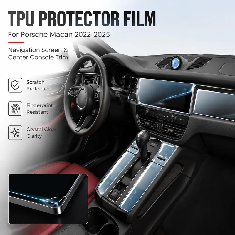 TPU Navigation Screen Protector Film for Porsche Macan 2022-2025 Interior Center Console Trim Cover, Replacement Parts
TPU Navigation Screen Protector Film for Porsche Macan 2022-2025 Interior Center Console Trim Cover, Replacement Parts