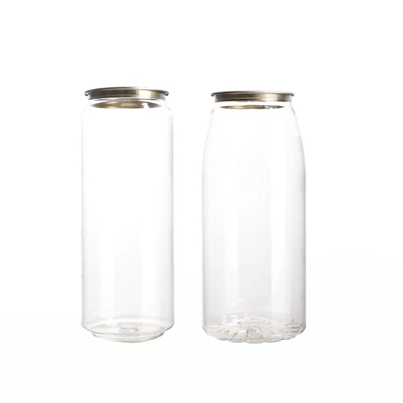 Disposable plastic can 500ml empty jar pet milk tea cup transparent bubble water juice bottle beer bottle
Disposable plastic can 500ml empty jar pet milk tea cup transparent bubble water juice bottle beer bottle
