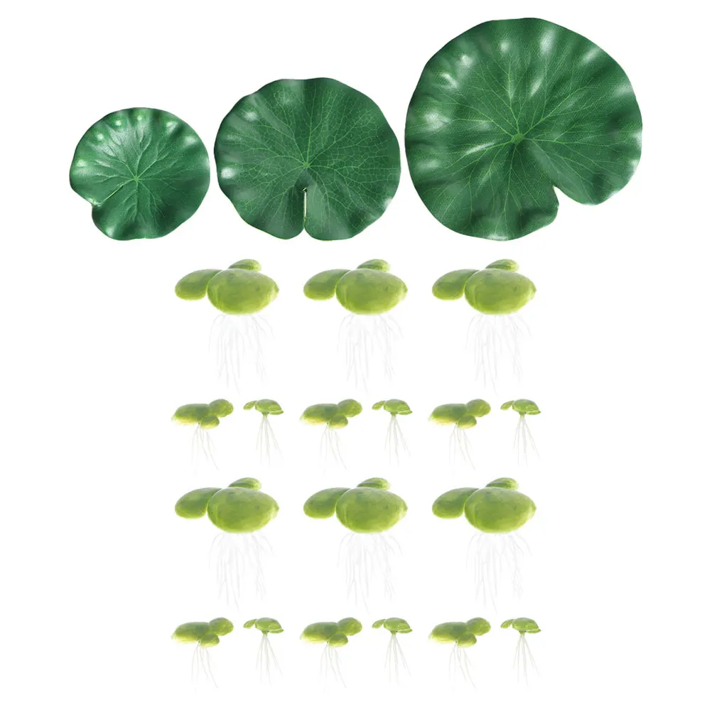 21 Pcs Floating Decoration Dark Green Artificial Lotus Leaves for Fish Tank Garden Fountain Bird Bath Simulation Leaf Realistic
21 Pcs Floating Decoration Dark Green Artificial Lotus Leaves for Fish Tank Garden Fountain Bird Bath Simulation Leaf Realistic