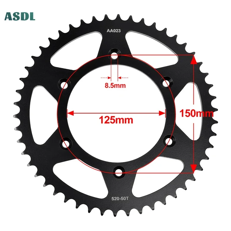 520 50T Motorcycle Rear Sprocket For Husaberg TE125 125 TC TE TX 150 TE 250 TE i 2-Stroke FE250 300 TE Heritage 501 FE For Gas
520 50T Motorcycle Rear Sprocket For Husaberg TE125 125 TC TE TX 150 TE 250 TE i 2-Stroke FE250 300 TE Heritage 501 FE For Gas