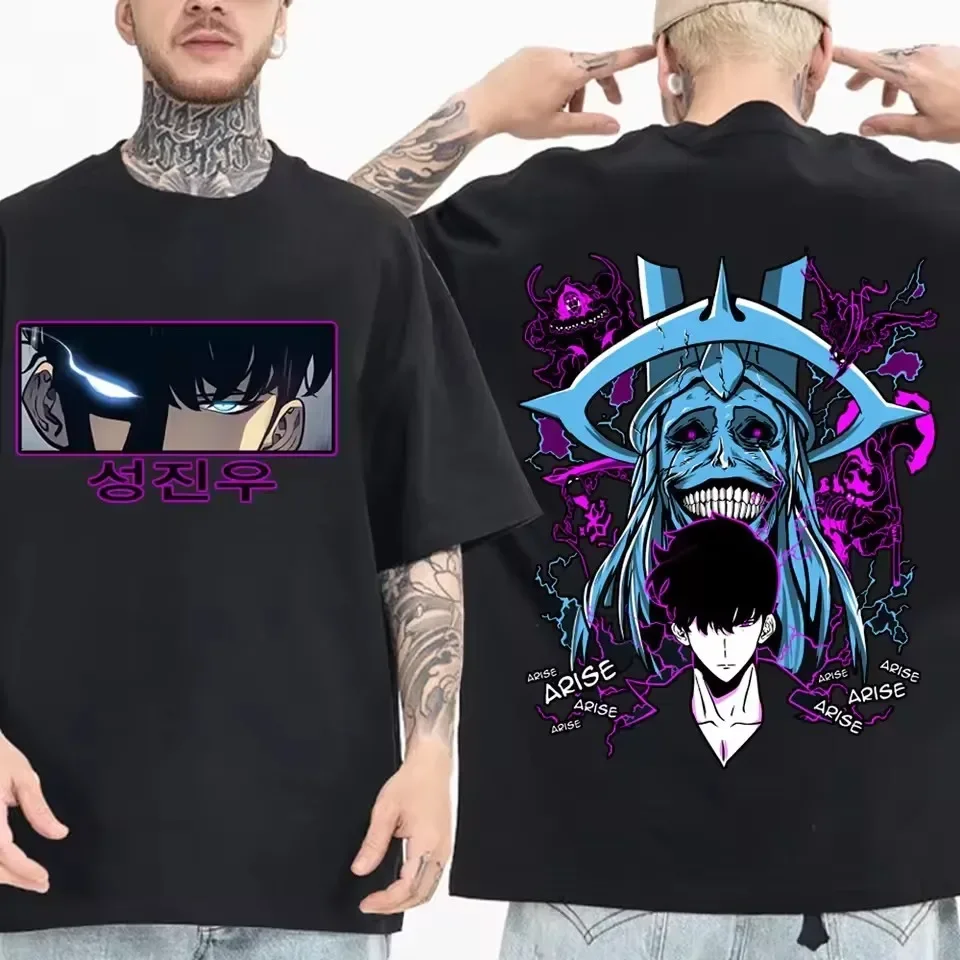 Anime Solo Leveling Sung Jinwoo T-Shirts Men Unisex Harajuku O-Neck Short Sleeve Shirts High Quality Cotton T Shirt Male
Anime Solo Leveling Sung Jinwoo T-Shirts Men Unisex Harajuku O-Neck Short Sleeve Shirts High Quality Cotton T Shirt Male