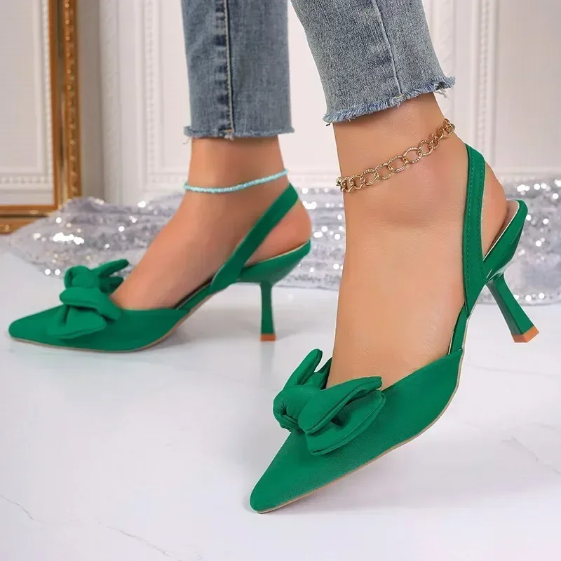 High Heels Sexy Modern Sandals Summer New Style Bow Ladies Shoes on Sale 2025 Fashion Dress Stiletto Pointed Toe Women's Sandals
High Heels Sexy Modern Sandals Summer New Style Bow Ladies Shoes on Sale 2025 Fashion Dress Stiletto Pointed Toe Women's Sandals