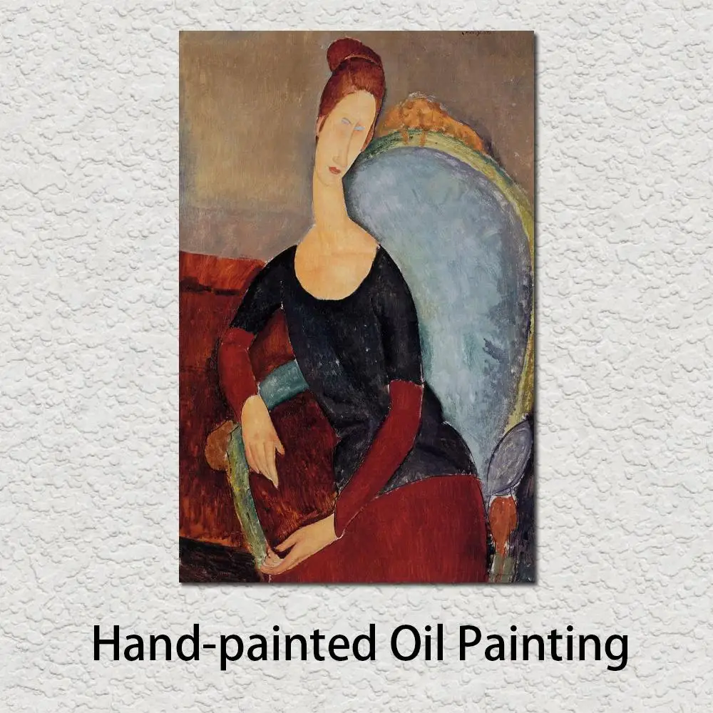 Office Art Portrait of Jeanne Hebuterne Seated in An Armchair by Amedeo Modigliani Canvas Oil Painting High Quality Hand Painted
Office Art Portrait of Jeanne Hebuterne Seated in An Armchair by Amedeo Modigliani Canvas Oil Painting High Quality Hand Painted