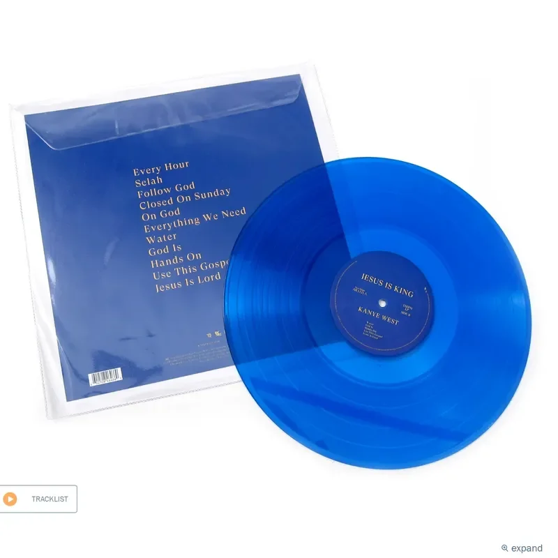 Blue Glue for KANYE WEST Jesus Is King Vinyl LP
Blue Glue for KANYE WEST Jesus Is King Vinyl LP