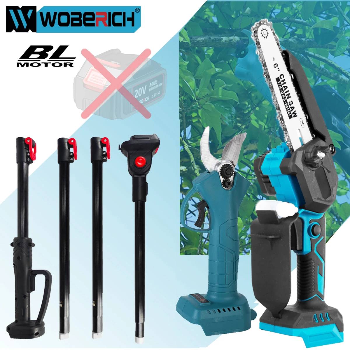 4 Gear Brushless Electric Garden Pruner Saw Cordless Electric Garden Scissors Fruit Tree (No Battery)For Makita 18V Battery
4 Gear Brushless Electric Garden Pruner Saw Cordless Electric Garden Scissors Fruit Tree (No Battery)For Makita 18V Battery