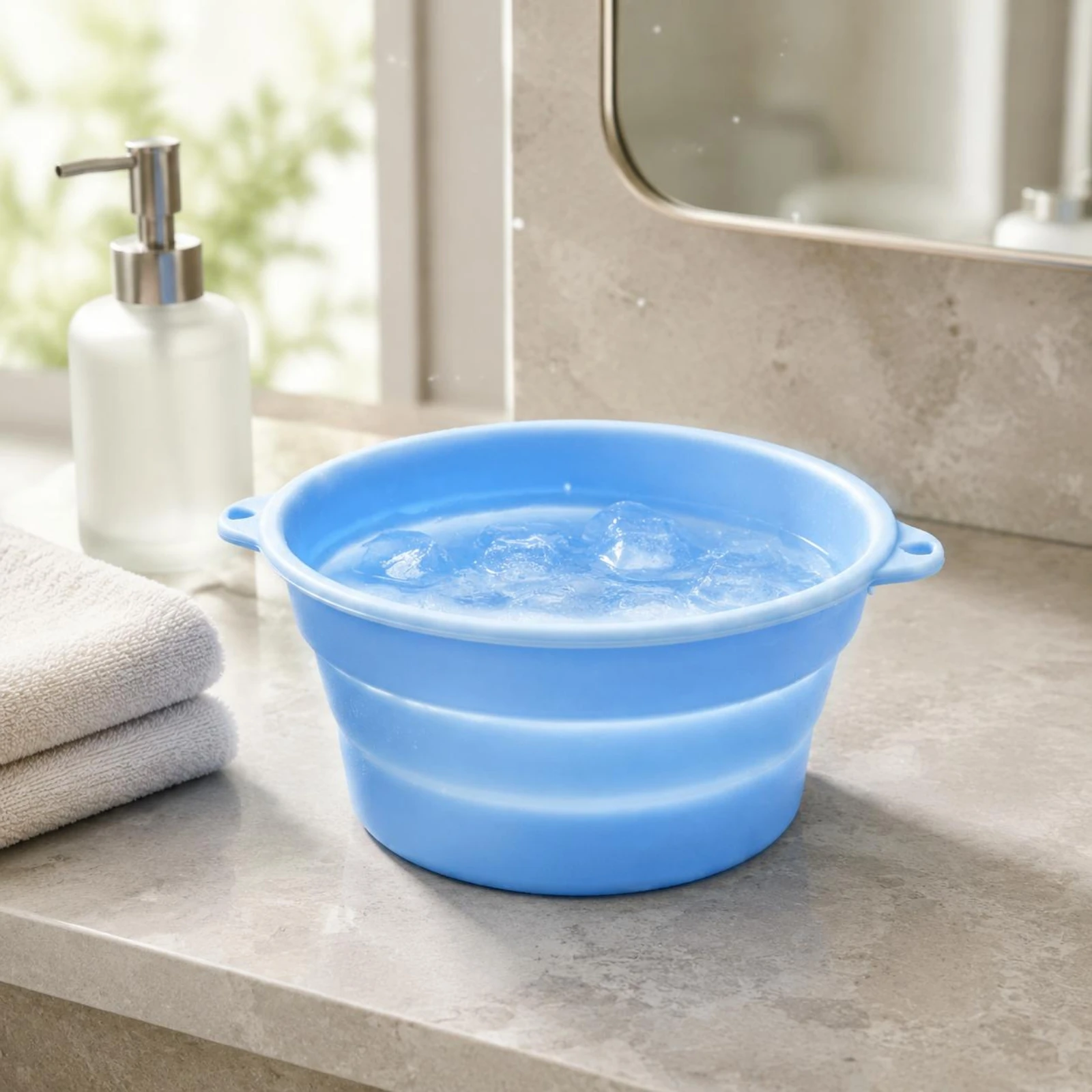 Foldable Silicone Basin Side Handles Round Silicone Basin Portable Washing Tub Embossed scaleScale Pattern
Foldable Silicone Basin Side Handles Round Silicone Basin Portable Washing Tub Embossed scaleScale Pattern
