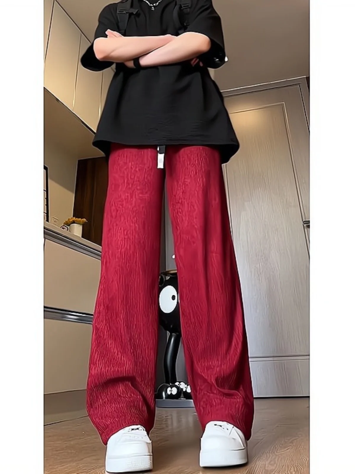 Men's Ice Silk Qui Dry Sports Outdoor Casual Pants Autumn High Sensation Wine Red Dstring Drapey Feel Straight Leg Jeans
Men's Ice Silk Qui Dry Sports Outdoor Casual Pants Autumn High Sensation Wine Red Dstring Drapey Feel Straight Leg Jeans