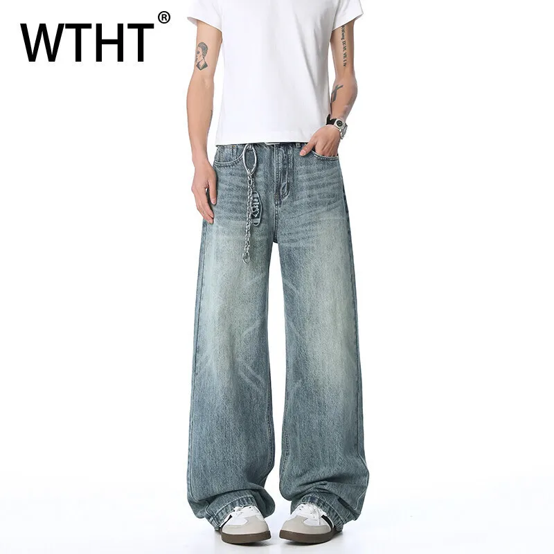 WTHT винтажные модные мужские джинсовые брюки с градиентом High Street, модные летние повседневные свободные прямые широкие брюки мужские 2A0342
WTHT винтажные модные мужские джинсовые брюки с градиентом High Street, модные летние повседневные свободные прямые широкие брюки мужские 2A0342