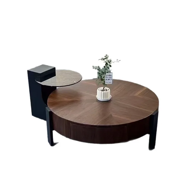 Minimalist round coffee table living room retro solid wood designer small apartment shape
Minimalist round coffee table living room retro solid wood designer small apartment shape
