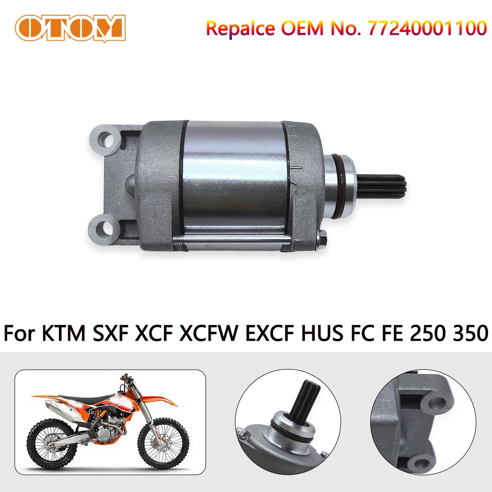 OTOM Motorcycle Starter Motor For KTM KTM SXF XCF XCFW EXCF 250 350 FREERIDE HUSQVARNA FC FE Starting Motor 2013-16 77240001100
OTOM Motorcycle Starter Motor For KTM KTM SXF XCF XCFW EXCF 250 350 FREERIDE HUSQVARNA FC FE Starting Motor 2013-16 77240001100