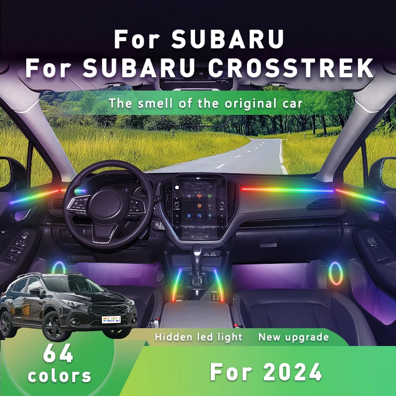 FILIPLI для SUBARU CROSSTREK 2021, многоцветная RGB автомобильная полоса окружающего освещения, водонепроницаемая полоса салона автомобиля, легко устанавливается
FILIPLI для SUBARU CROSSTREK 2021, многоцветная RGB автомобильная полоса окружающего освещения, водонепроницаемая полоса салона автомобиля, легко устанавливается