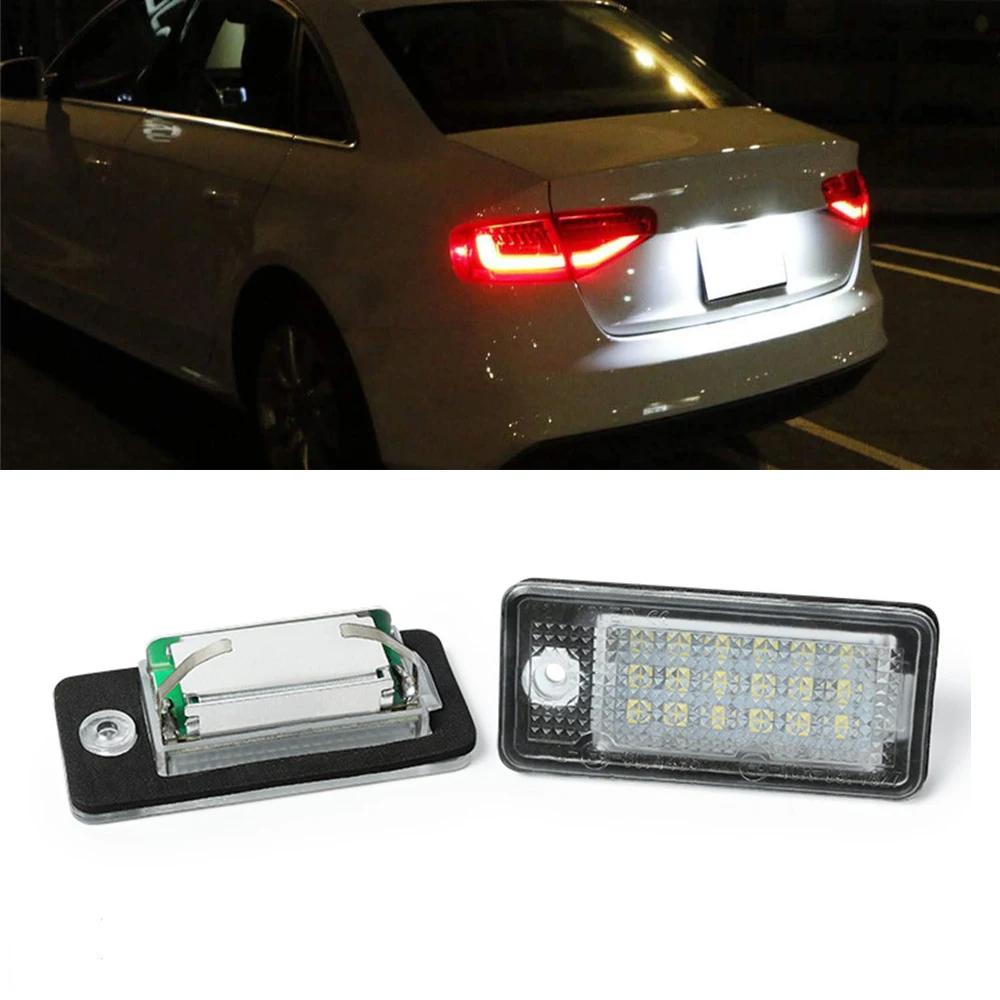 2Pcs White LED License Plate Light For Audi A3/Cabriolet 8P S3 A4 B6 S4 B6 A6 RS6 A8 S8 Audi Q7 4L A5 8F Cabriolet LED Lights
2Pcs White LED License Plate Light For Audi A3/Cabriolet 8P S3 A4 B6 S4 B6 A6 RS6 A8 S8 Audi Q7 4L A5 8F Cabriolet LED Lights
