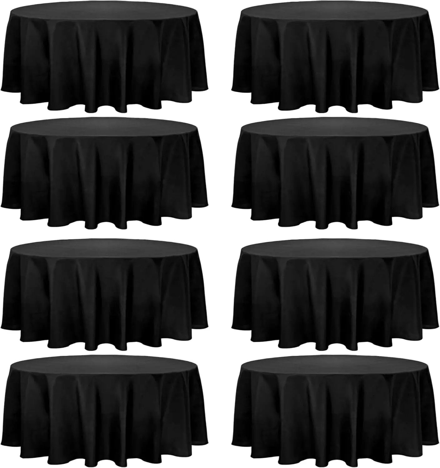 8 Pack Round Tablecloth 90 Inch Round Table Covers Bulk Washable Polyester Fabric Round Table Clothes for Wedding 
8 Pack Round Tablecloth 90 Inch Round Table Covers Bulk Washable Polyester Fabric Round Table Clothes for Wedding