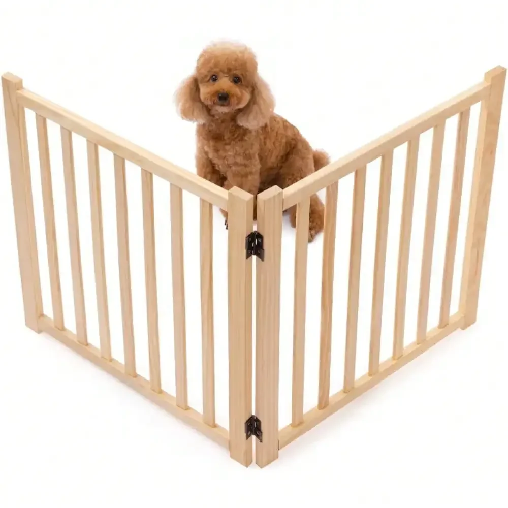 2 Panel Wood Freestanding Pet Gate For Dogs, Non-Painted Wooden Dog Gate For Doorways Stairs And Indoor House, Puppy Fence 23 In
2 Panel Wood Freestanding Pet Gate For Dogs, Non-Painted Wooden Dog Gate For Doorways Stairs And Indoor House, Puppy Fence 23 In