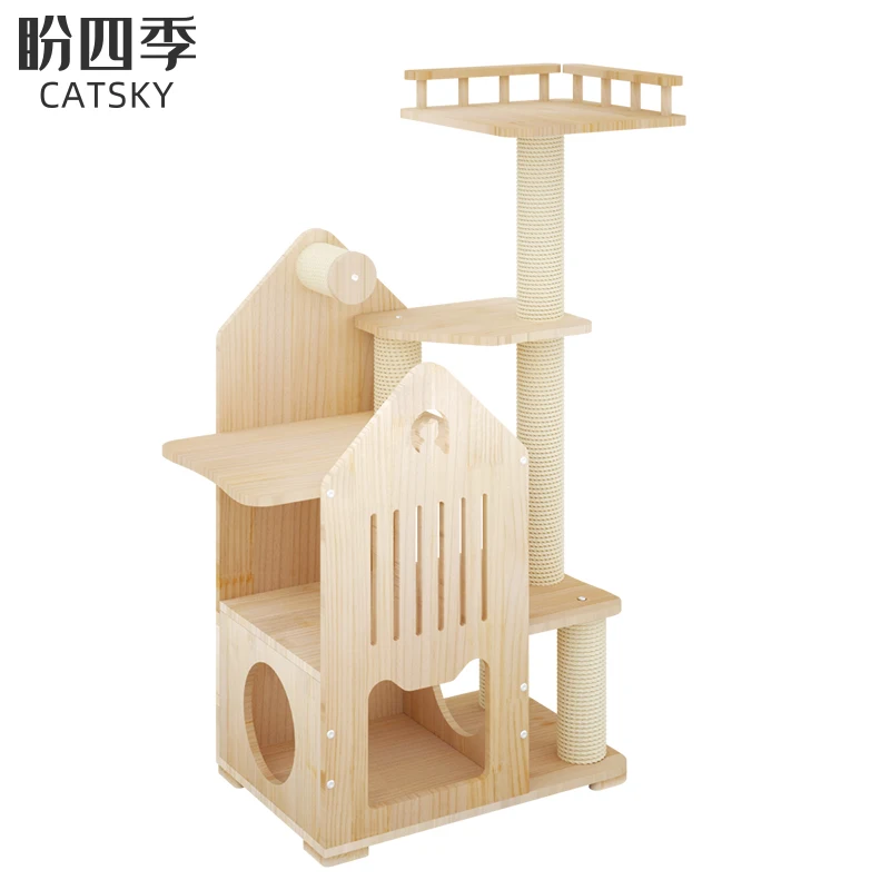 Modern Luxury Nature Wooden Cat Tree House Cat Climbing Tree Furniture Scratcher Tower Climbing Frame for Big Cat Indoor Outdoor
Modern Luxury Nature Wooden Cat Tree House Cat Climbing Tree Furniture Scratcher Tower Climbing Frame for Big Cat Indoor Outdoor
