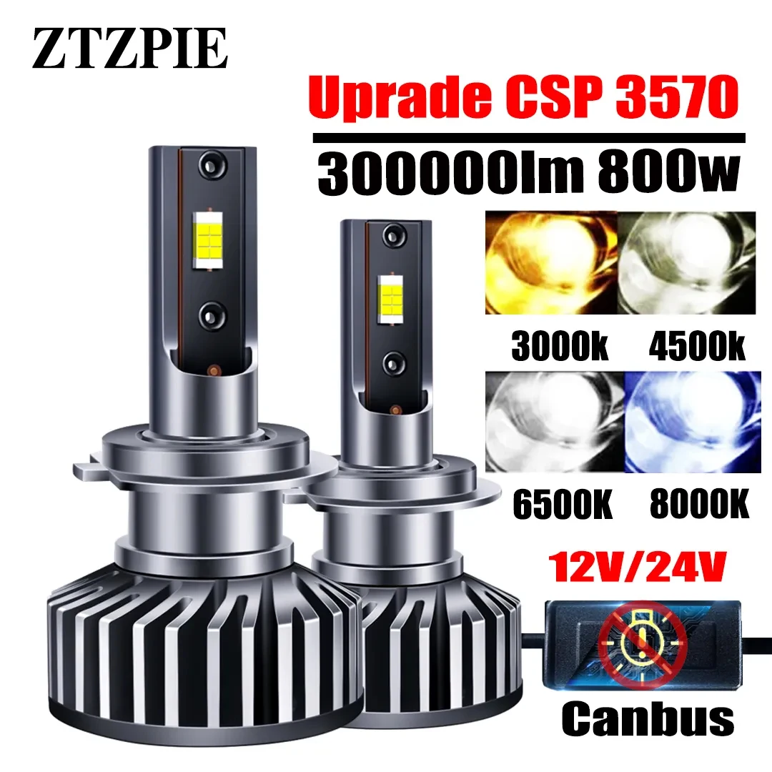 ZTZPIE 12V 24V 6500k 8000K 9005 9006 H1 H3 H8 H7 H4 H11 9012 лампа светодиодные лампы Canbus CSP 3570 Автомобильные фары противотуманные светильник 800W 260000LM
ZTZPIE 12V 24V 6500k 8000K 9005 9006 H1 H3 H8 H7 H4 H11 9012 лампа светодиодные лампы Canbus CSP 3570 Автомобильные фары противотуманные светильник 800W 260000LM