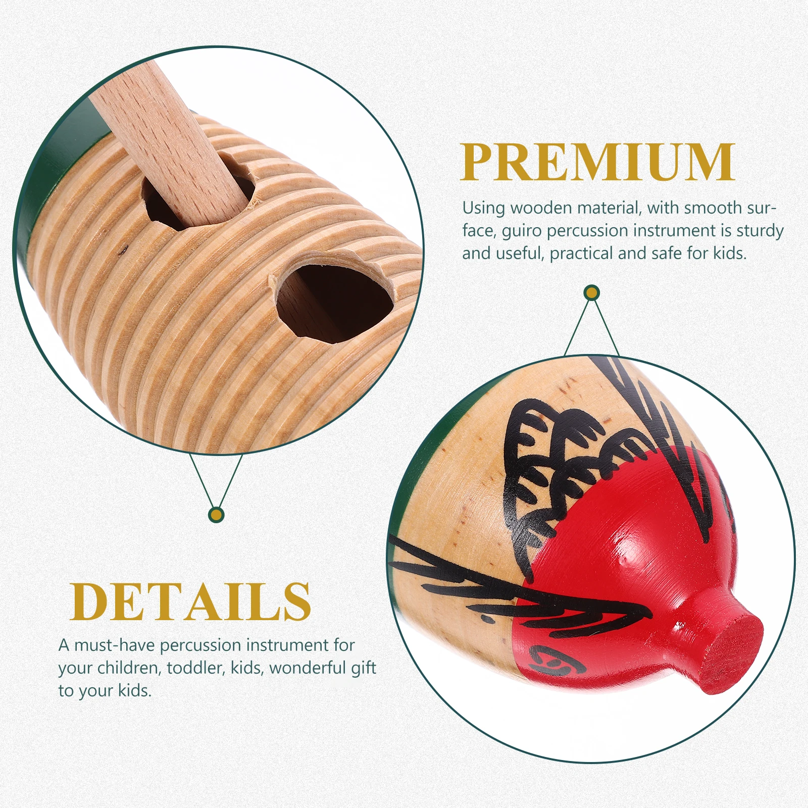 1 set 1 Set Fish-Shaped Wooden Guiro Percussion For Kids Beginner With Stick Wood Musical Instrument Toddler Educational Gift
1 set 1 Set Fish-Shaped Wooden Guiro Percussion For Kids Beginner With Stick Wood Musical Instrument Toddler Educational Gift